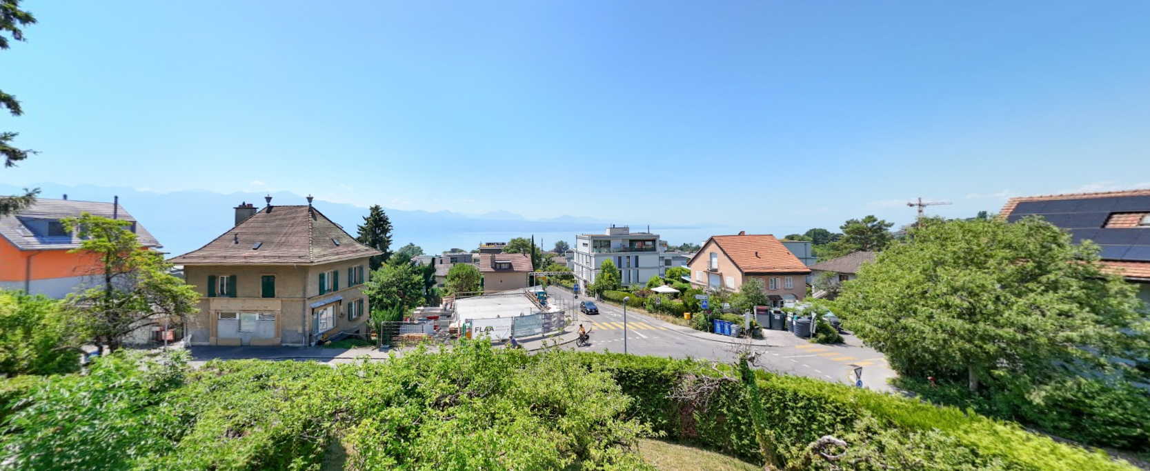 Vue de l’existant depuis le niveau du premier étage à Pully